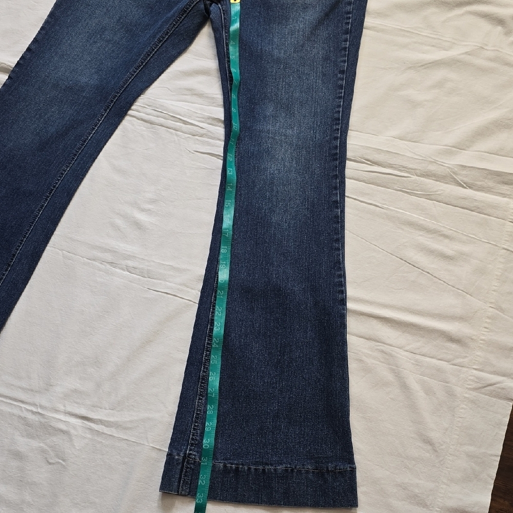 L&B Dark Blue Flare Jeans - Picture 8 of 15